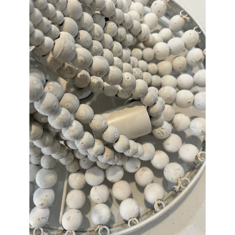 Bead Design Entryway Chandelier With Lights (3 Sockets)